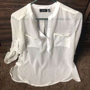 Sheer white top